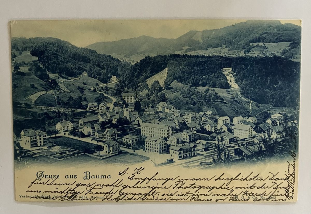 Cartoline postali: Alte blaue Ansichtskarte Bauma ZH, 1899, Top! – Usato da Bauma venduto da Baumer71