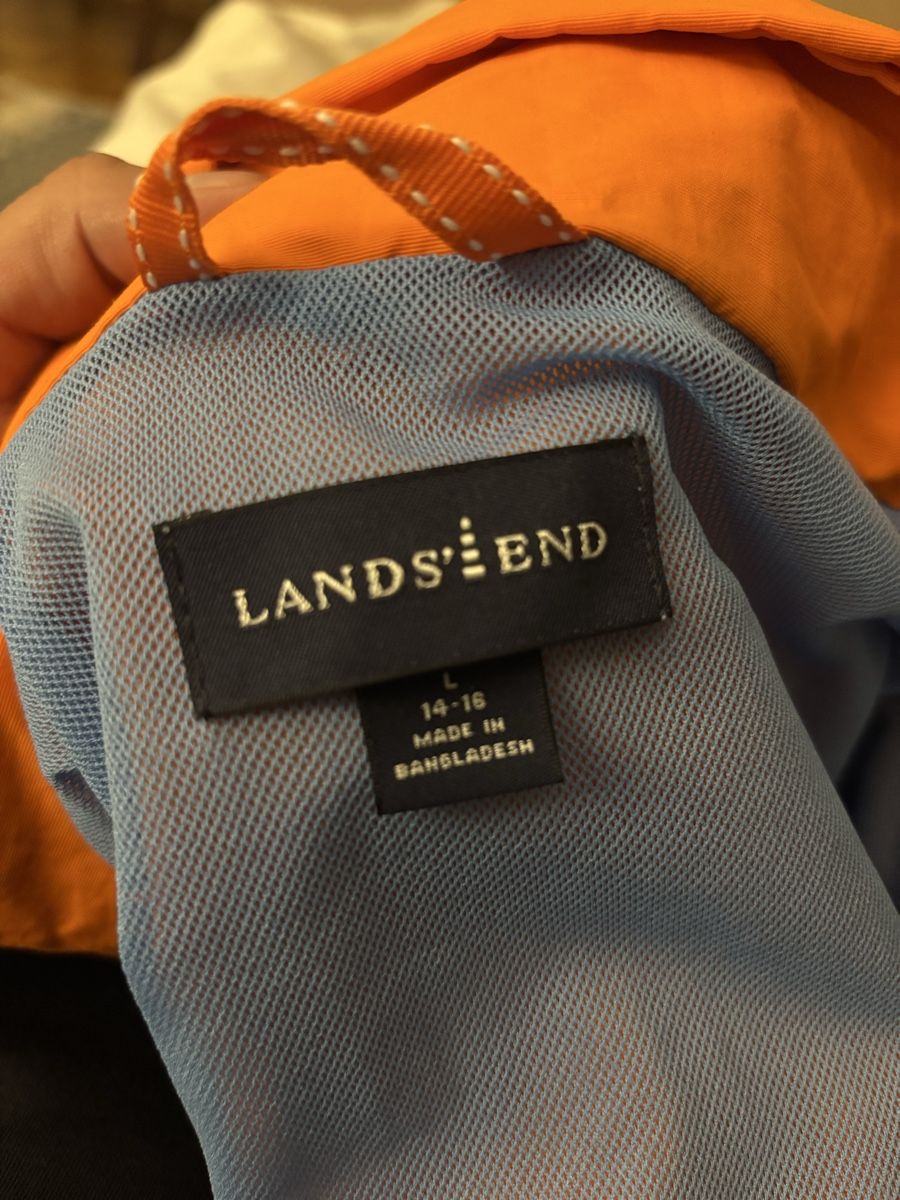 Giacche: Veste orange à capuche Lands' End, taille L – Usato da GENÈVE venduto da Gaasss 5