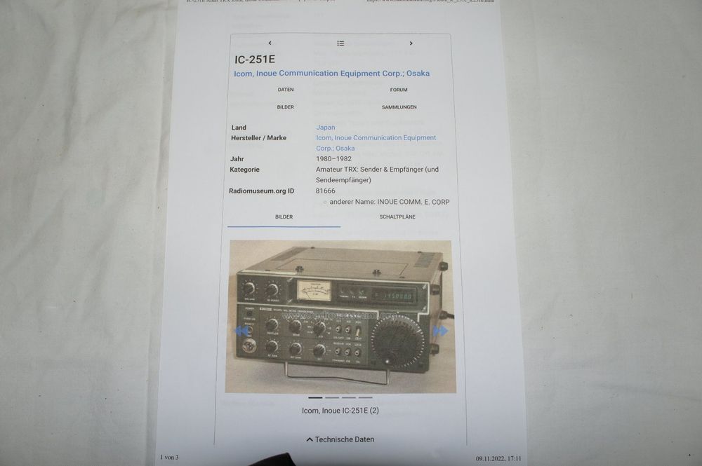 Icom IC-251, 144 Mhz All Mode Transceiver | Kaufen auf Ricardo