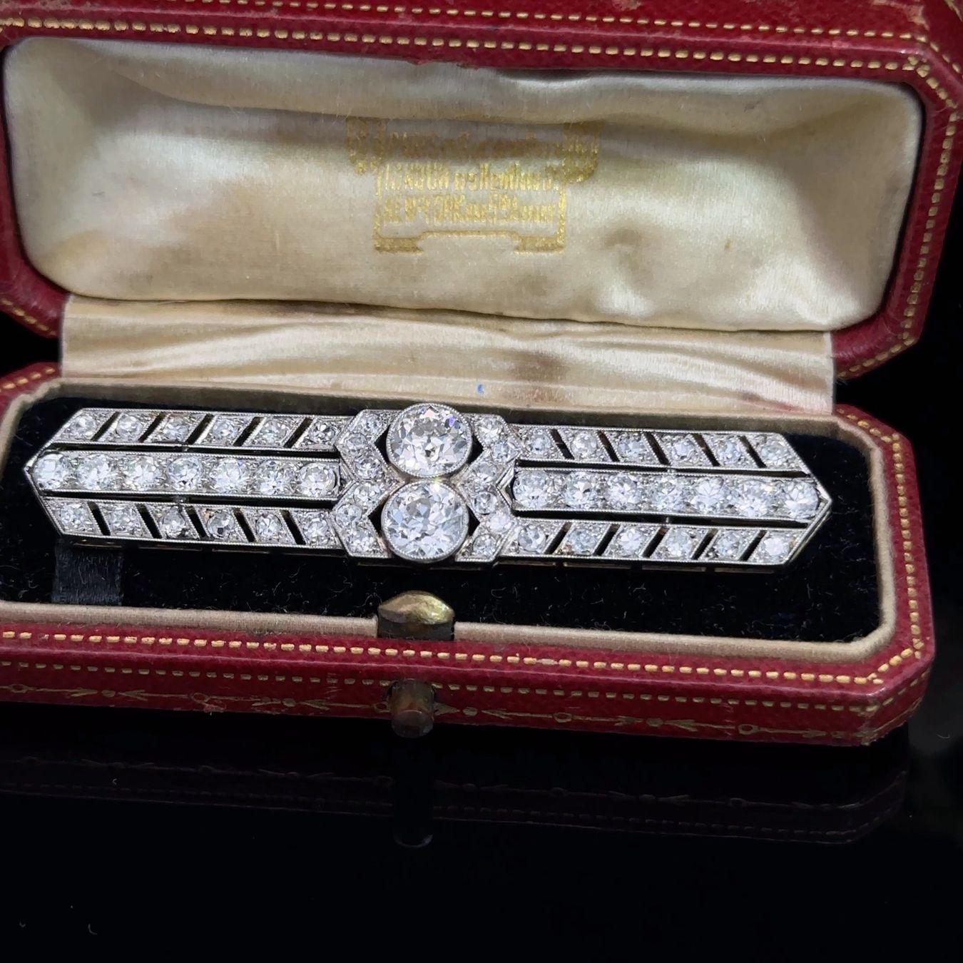 Spille & Fermagli: Art Deco 3.8ct Altschliff Diamant Brosche – Usato da Embrach venduto da estzeh1 6