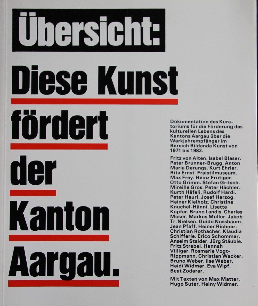 Bücher: Kunstkatalog "Diese Kunst fördert der Kanton Aargau",  1983 – Gebraucht aus Hermetschwil-Staff von Starbliggi