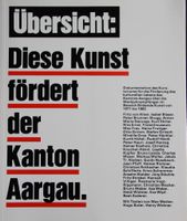 Kunstkatalog "Diese Kunst fördert der Kanton Aargau",  1983