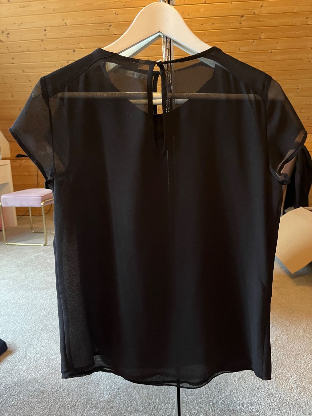 Zara Camicette: Schwarze Zara Bluse, Tshirt Grösse S, – Usato da Kriessern venduto da loolah 1
