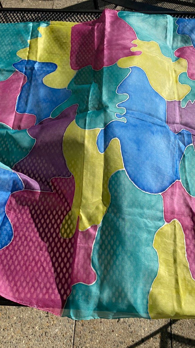 Foulard & Sciarpe: farbenfrohe Seidentücher, handgemacht, neu – Nuovo (secondo la descrizione) da Wettswil venduto da Susannecarla 7