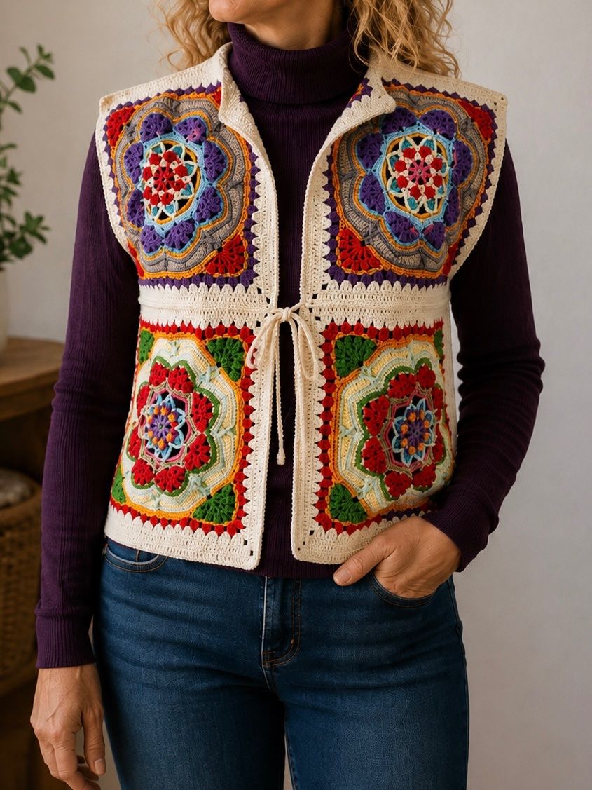 Pullover & Sweatshirts: Handgestrickte Weste/Gilet – Neu und originalverpackt aus Erlinsbach SO von dikaan
