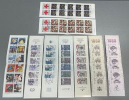 Frankreich 7 Markenhefte zw. 1985-1989 + 2x Croix rouge gstp