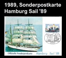 1989 Sonderpostkarte Hamburg Sail ’89