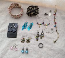 Modeschmuck Lot 2 bunt 15 Teile