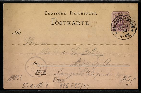 Ganzsachen: Vorläufer-Lithographie Ganzsache PP6 F8 – Gebraucht aus Berlin von bartko-reher 1