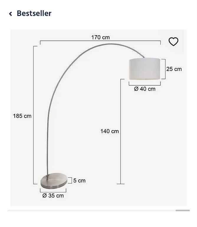 Pfister Lampes: Stilvolle Stehleuchte oder Bogenlampe – D'occasion à Matzingen par Boxter77 2