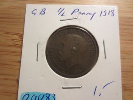 Münze antik England 1918