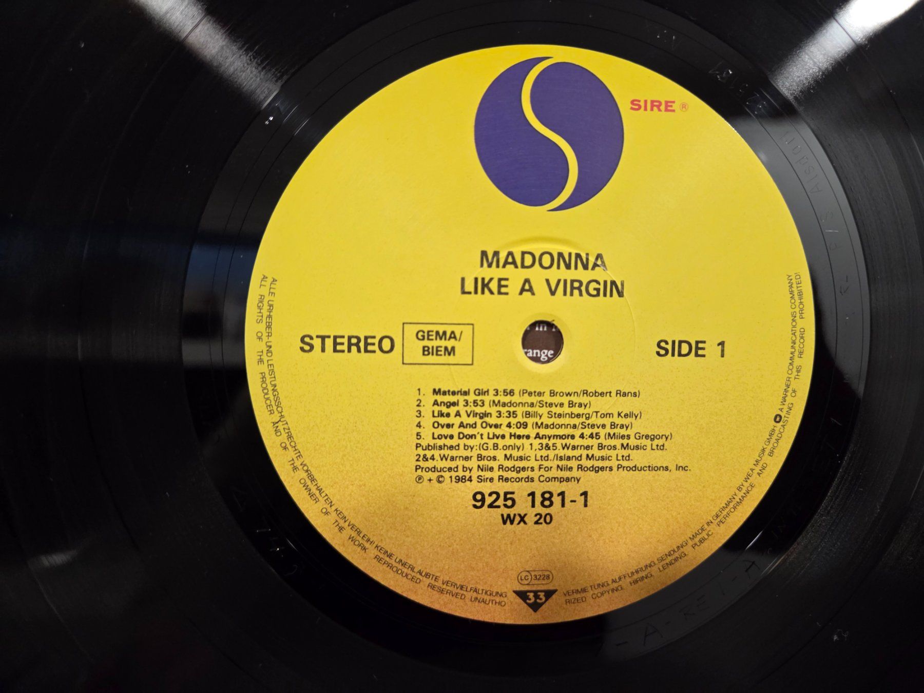 Schallplatten: Madonna Like a Virgin LP – Gebraucht aus Stetten SH von ExtremMIB 5