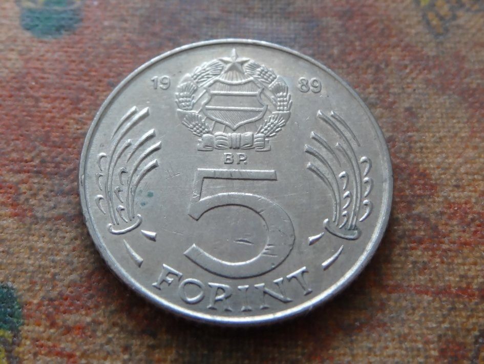 Tutti le monete: HONGRIE  5  Forint  1989 – Usato da Romanel-sur-Lausanne venduto da Swift13
