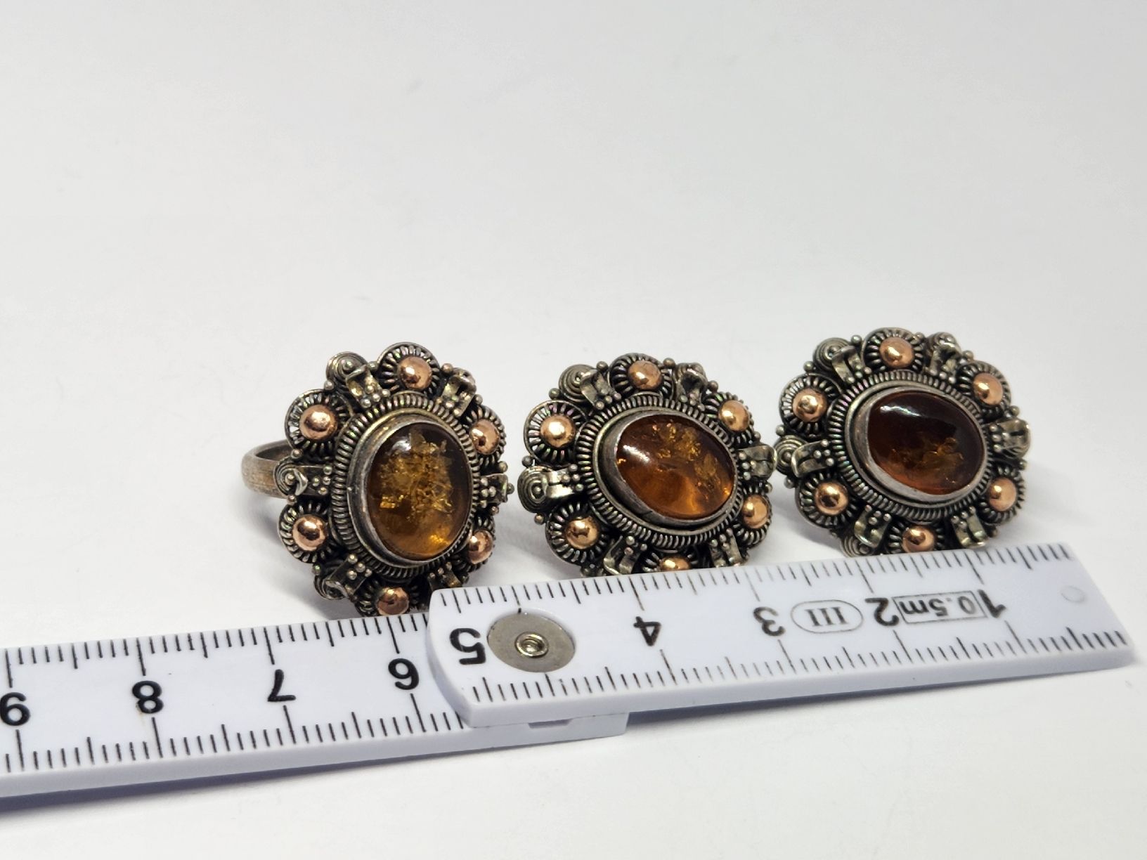 Altri gioielli: Schmuckset: Ring und Ohrstecker mit echten Bernstein – Usato da St. Gallen venduto da GIULESGG 7