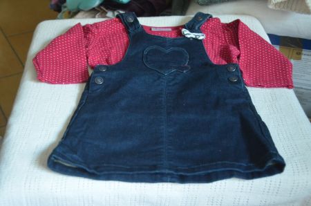 TAILLE 80 - JEANS KLEID MIT HERZ