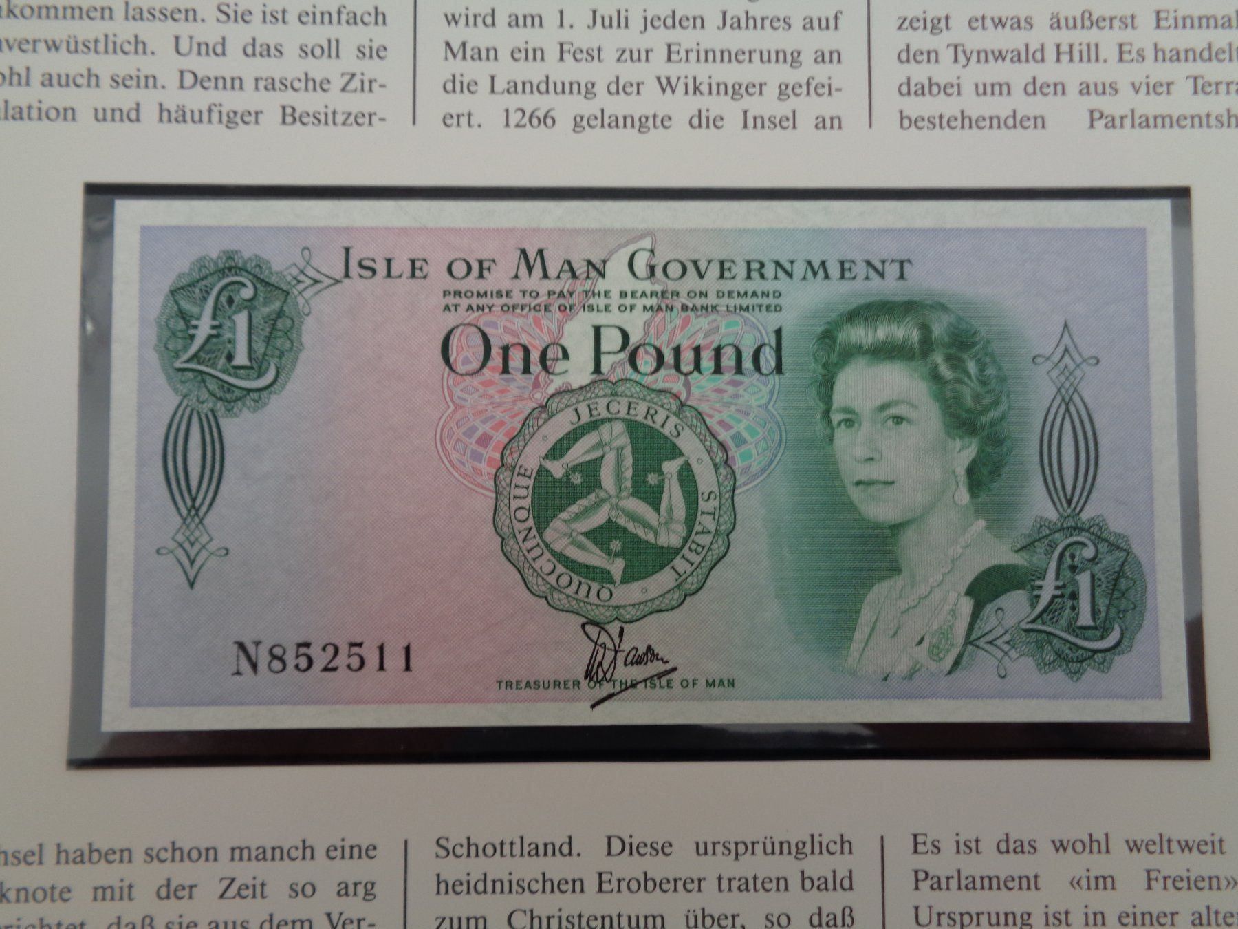 Banknoten: Notenbrief- Insel Man One Pound – Neu (gemäss Beschreibung) aus Chur von omonia 1