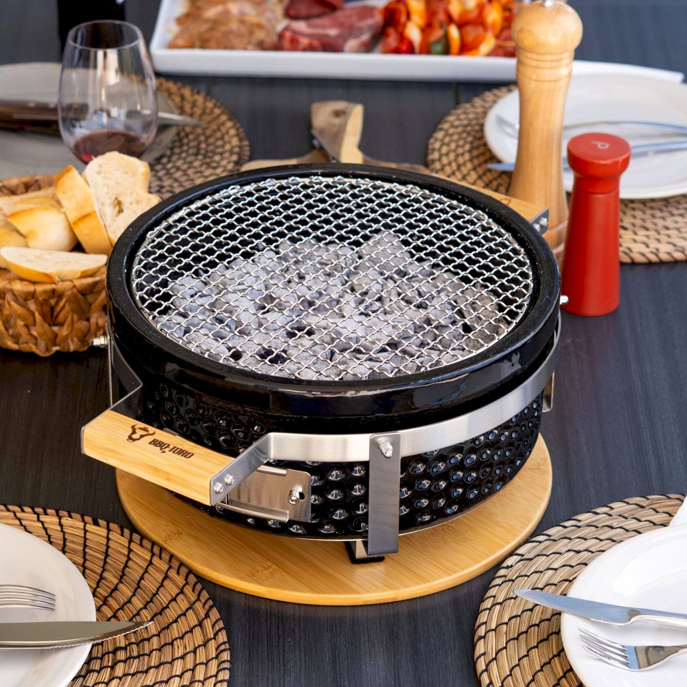 Grills: Keramik Holzkohletischgrill+Grillplatte – Neu und originalverpackt aus Bottighofen von zaap 1