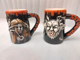 2 HORROR / Halloween Mugs🦇👻🎃Tassen - Tasses