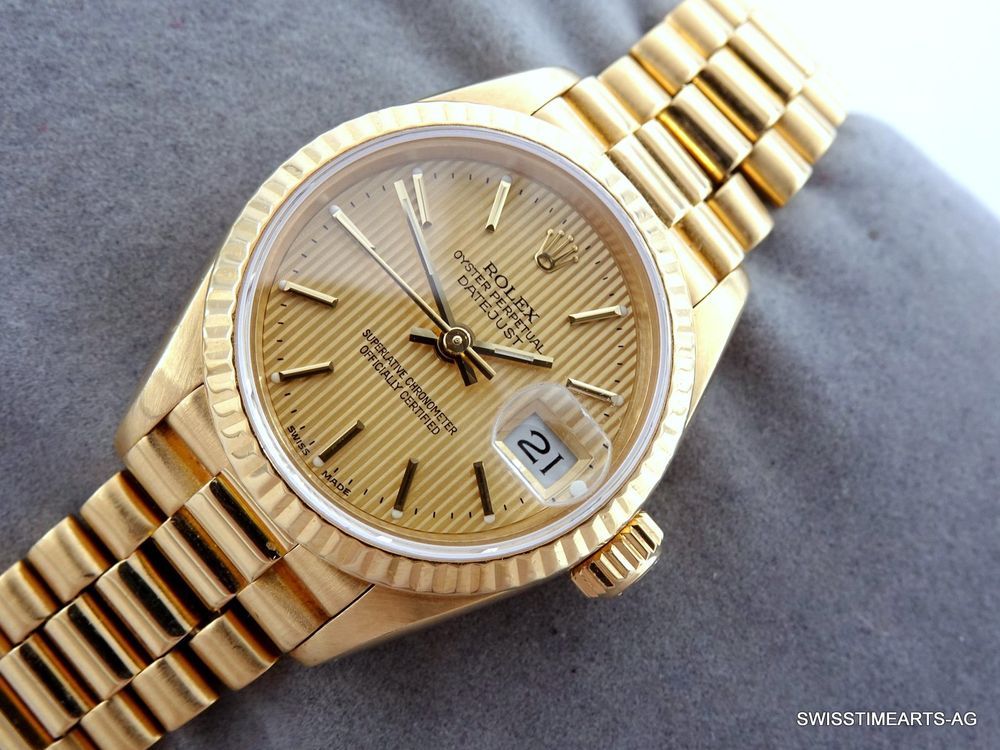 Rolex Orologi: ROLEX DATEJUST 18K AUTOMATIK 69178 TAPESTERY DIAL DAMENUHR – Usato da Zürich venduto da SWISSTIMEARTS-AG 2