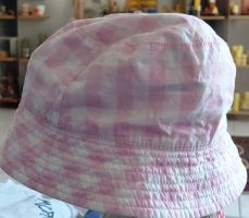Kinder Fischerhut pink kariert Grösse 50 guter Zustand