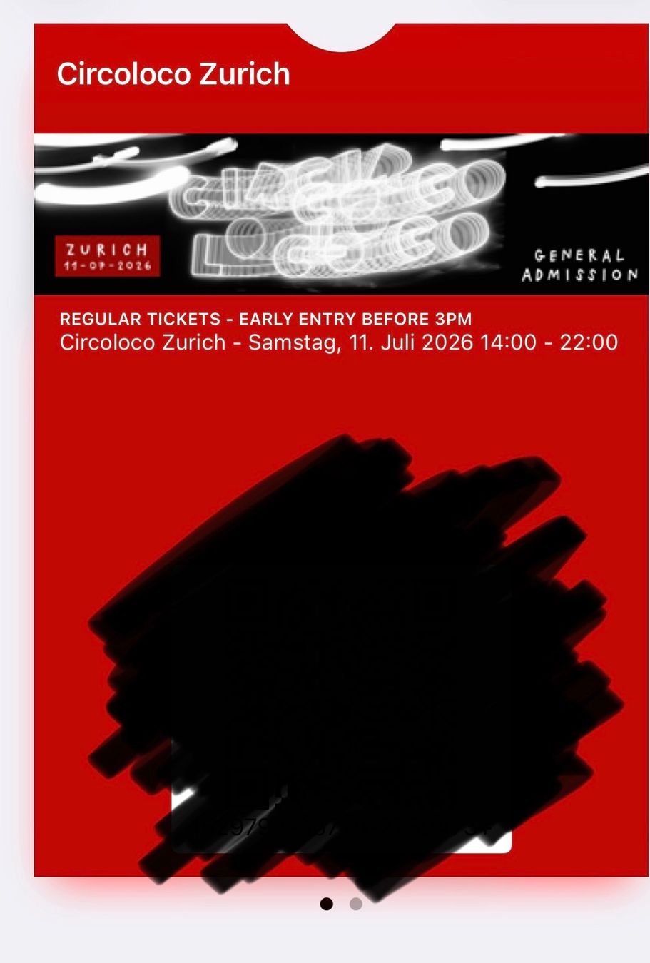 Biglietti: Circoloco Zürich 1 Ticket early Entry – Usato da Frauenfeld venduto da awi_bc8x