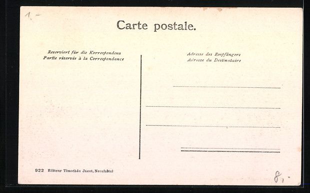 Cartoline postali: AK Neuchâtel, Eglise catholique – Usato da Berlin venduto da bartko-reher 1