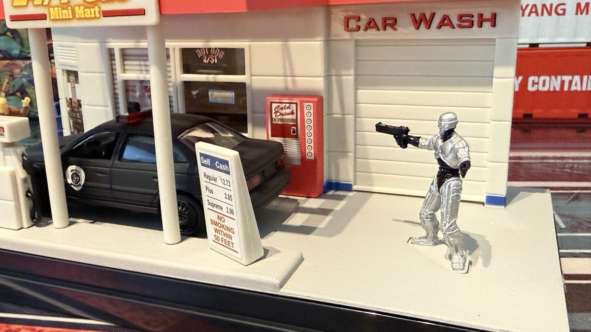 Modellautos: Diorama 24/7 Gas Mini Mart Robocop – Neu (gemäss Beschreibung) aus Basel von Zomeg 7