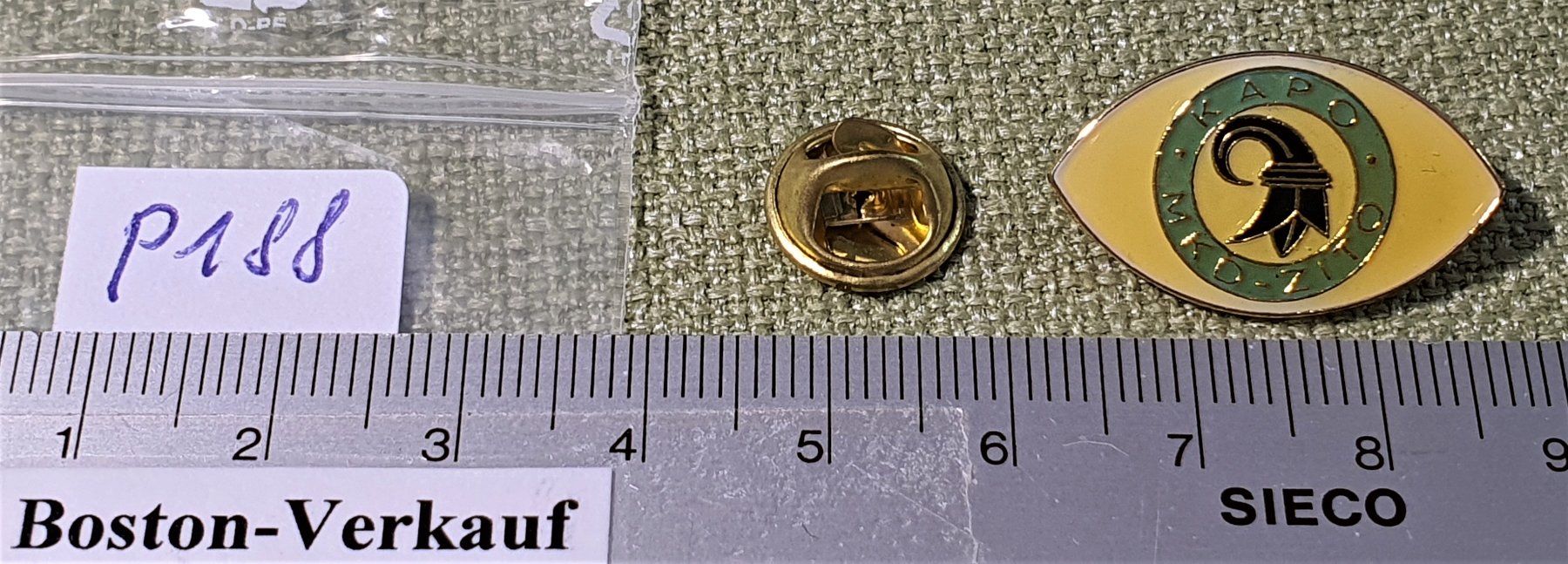 Placchette & Badge: P188 - Pin KAPO MKD - ZITO Kantons Polizei Basel – Usato da Reinach BL venduto da Boston-Verkauf 1