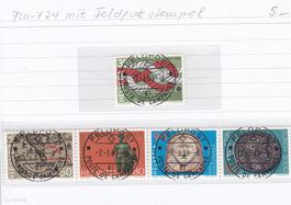 720-724 mit Vollstempel Feldpost, 7.3.89