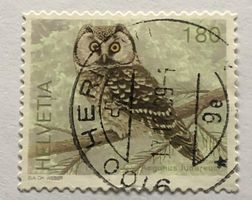 Nr. 1239 Dauermarken Einheimische Vögel Raufsskauz GESTEMPEL