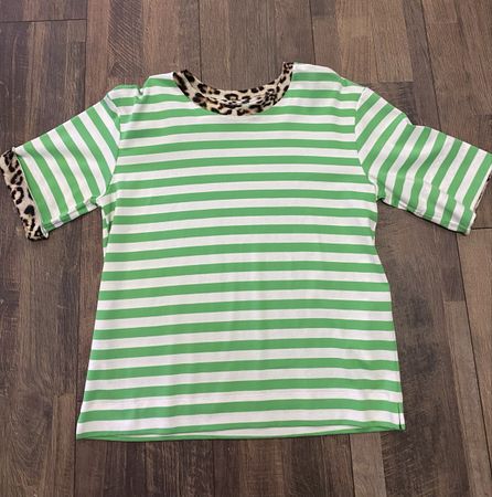 Marc Cain Shirt grün / weiss gestreift S Neu!