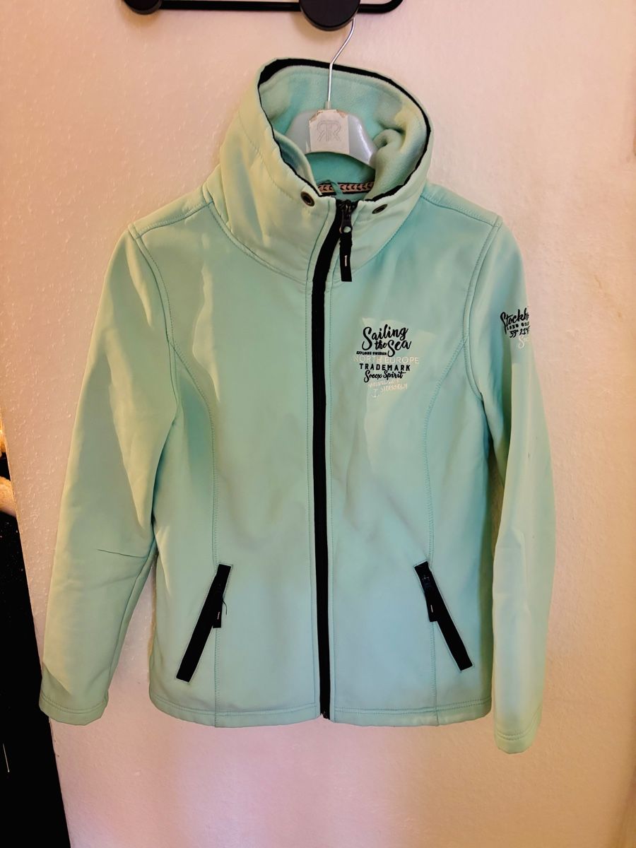 Soccx Giacche: SOCCX Softshell Jacket, Light Blue, Size S, Used Condition – Usato da Basel venduto da sid160 1