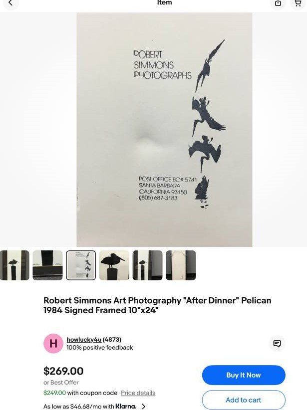 Posters & Illustrations: Robert Simmons Siebdruck Diving for Dinner, handsigniert, 82 – D'occasion à Volketswil par Artivo 7