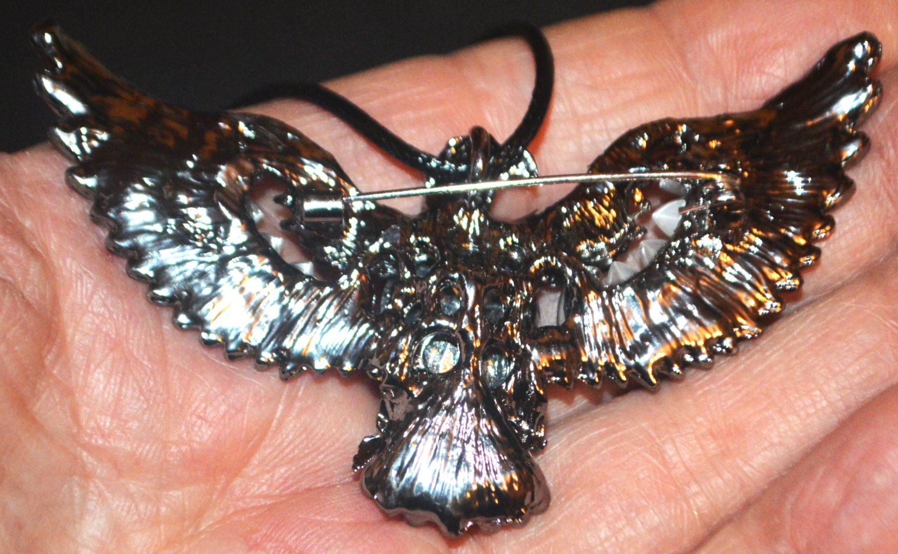 Spille & Fermagli: Brosche oder Halskette - L-6710 - Adler silbrig mit Strass – Nuovo e nell'imballaggio originale da Goldiwil (Thun) venduto da han_v5b7 6