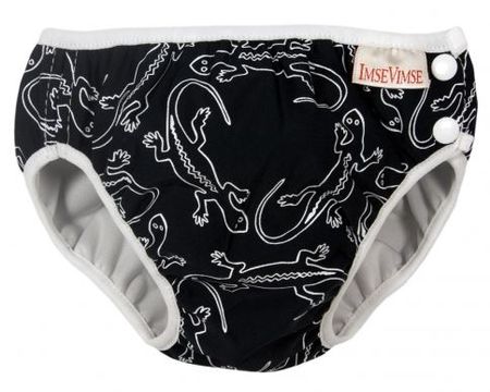 Badewindel, Babybadehose schwarz Echse Gr. S 6-8kg SALE