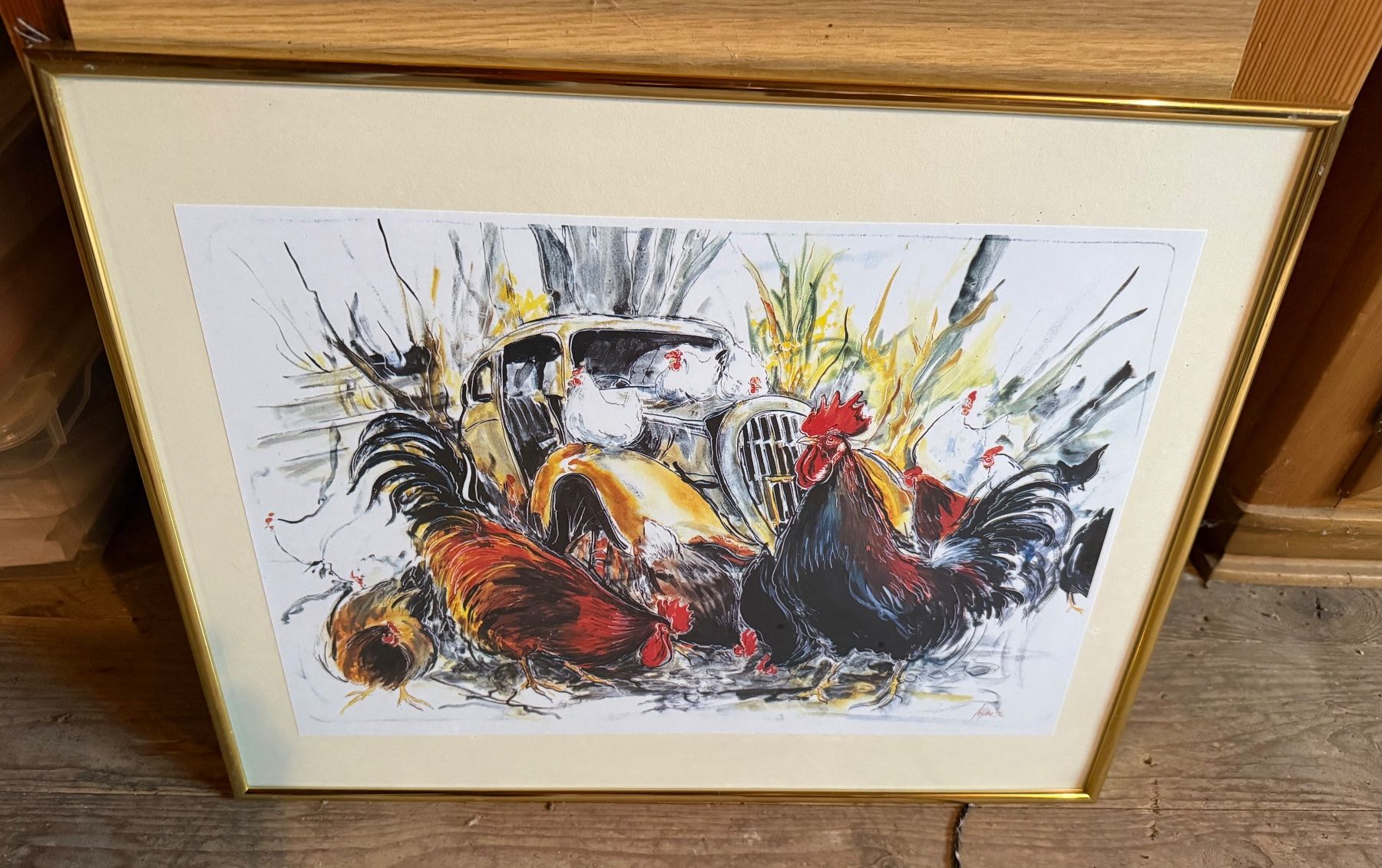 Foto & Immagini: Hühnerbild mit Traktor – Usato da Winden venduto da Pouletfarm