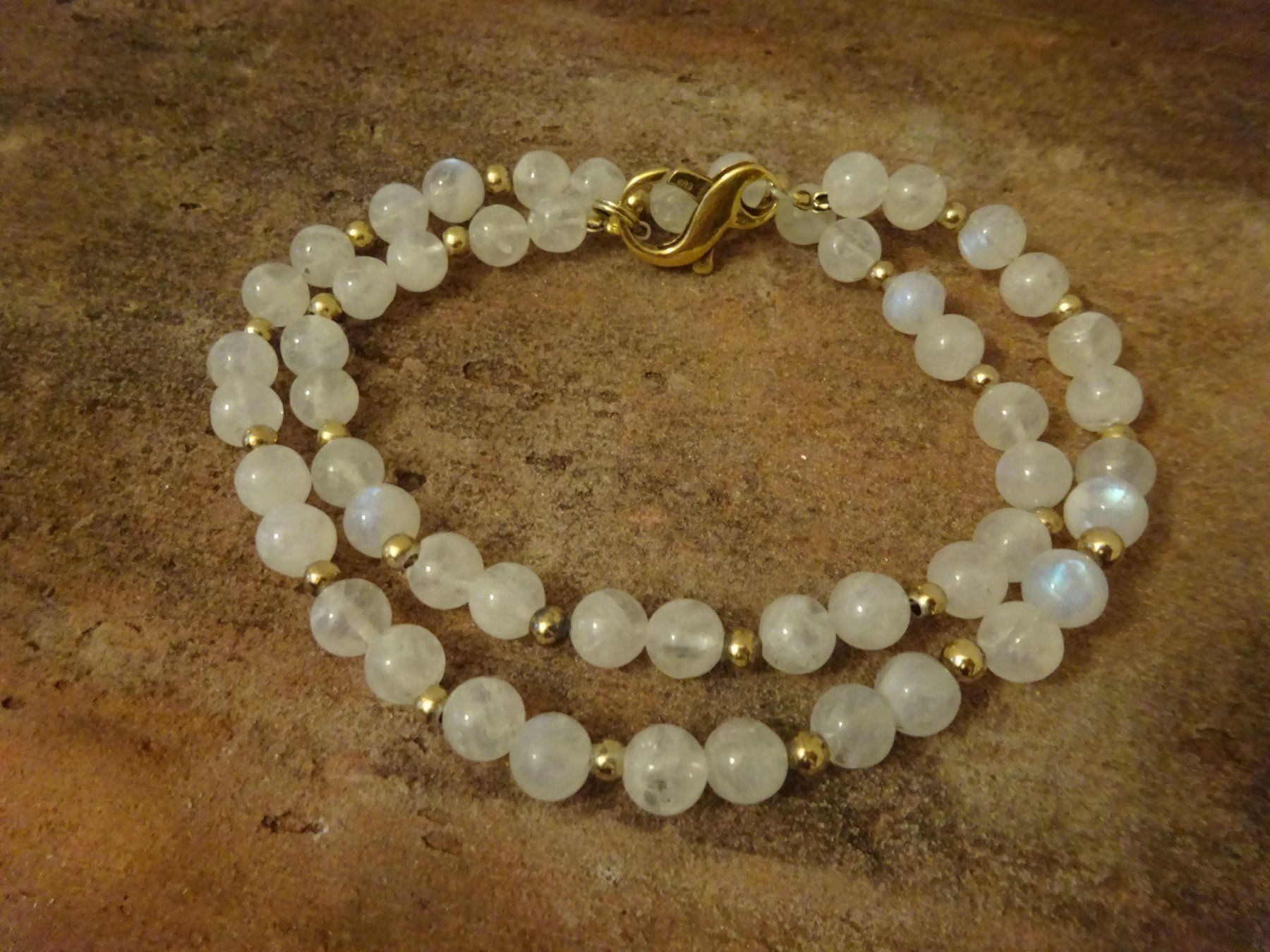 Catenine: Kette Mondstein / 925 Silber vg. – Usato da Esslingen venduto da FetteSchnecke 1