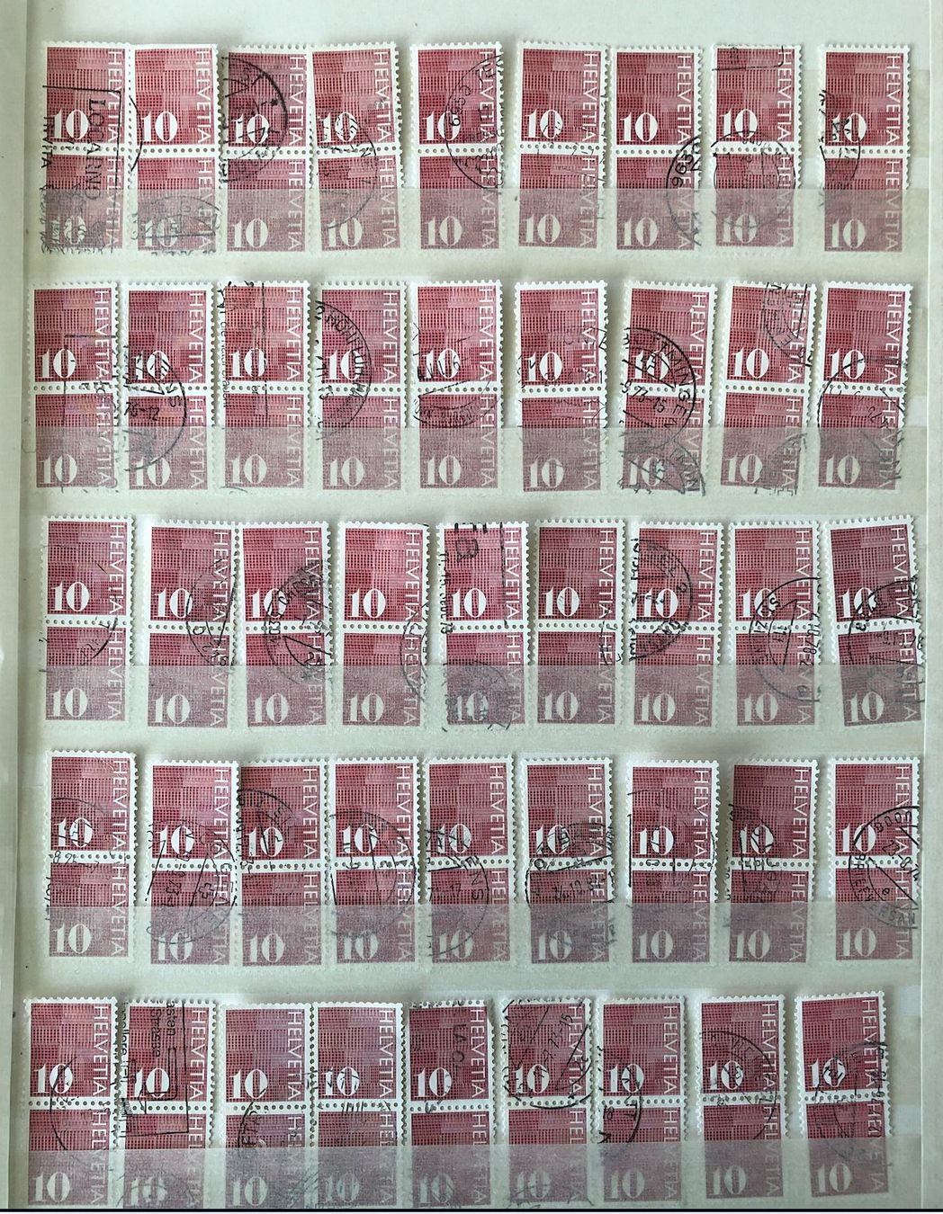 Alle Briefmarken: Nr.483 mit Stempel 90 Stück (2) – Gebraucht aus Aarau von Billa007
