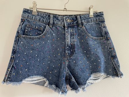 Desigual Rhinestone Denim Shorts
