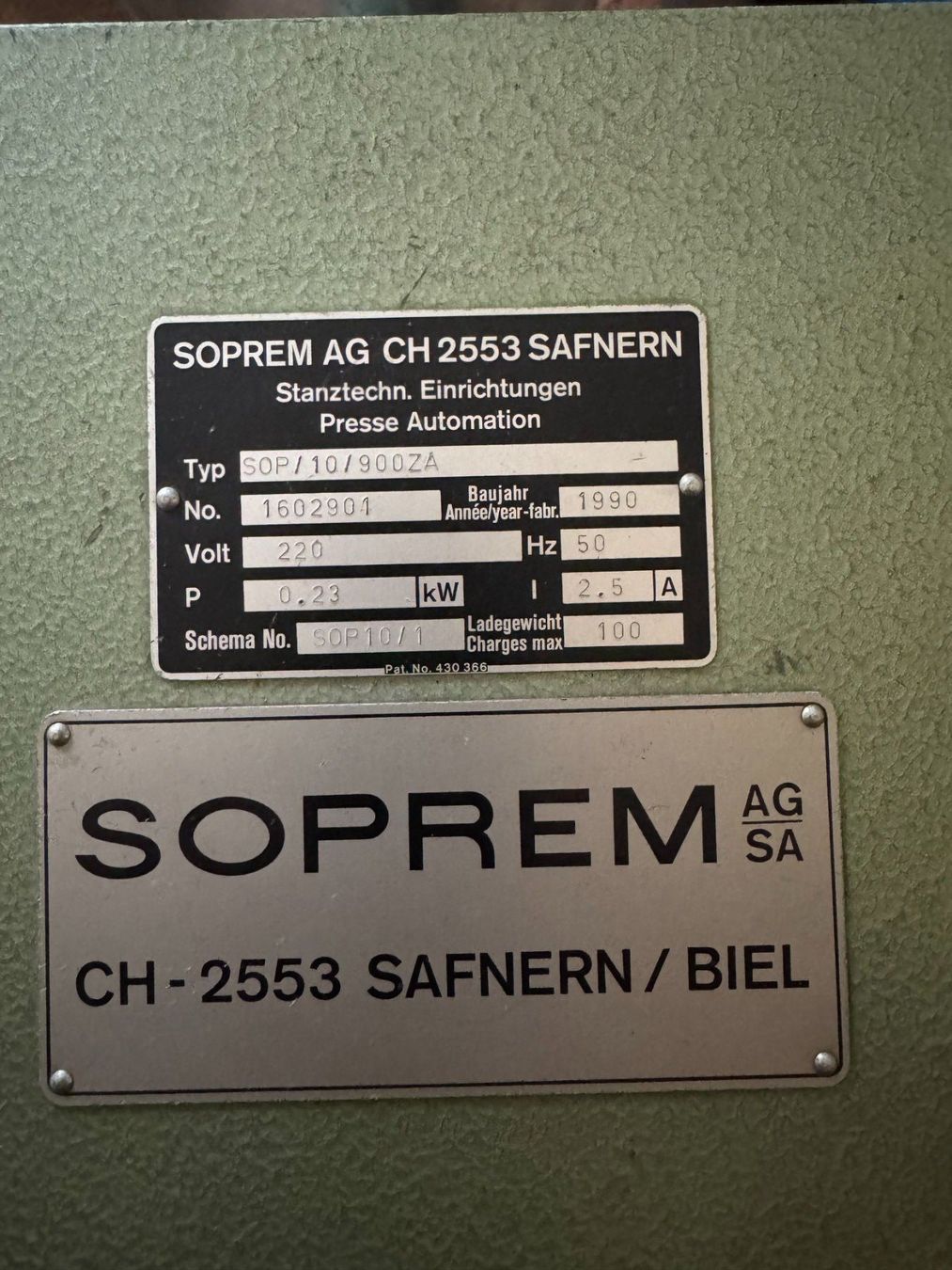 Tutte le macchine: Abrollhaspel SOP 10/900 ZA – Usato da Münchwilen TG venduto da Caya8 1