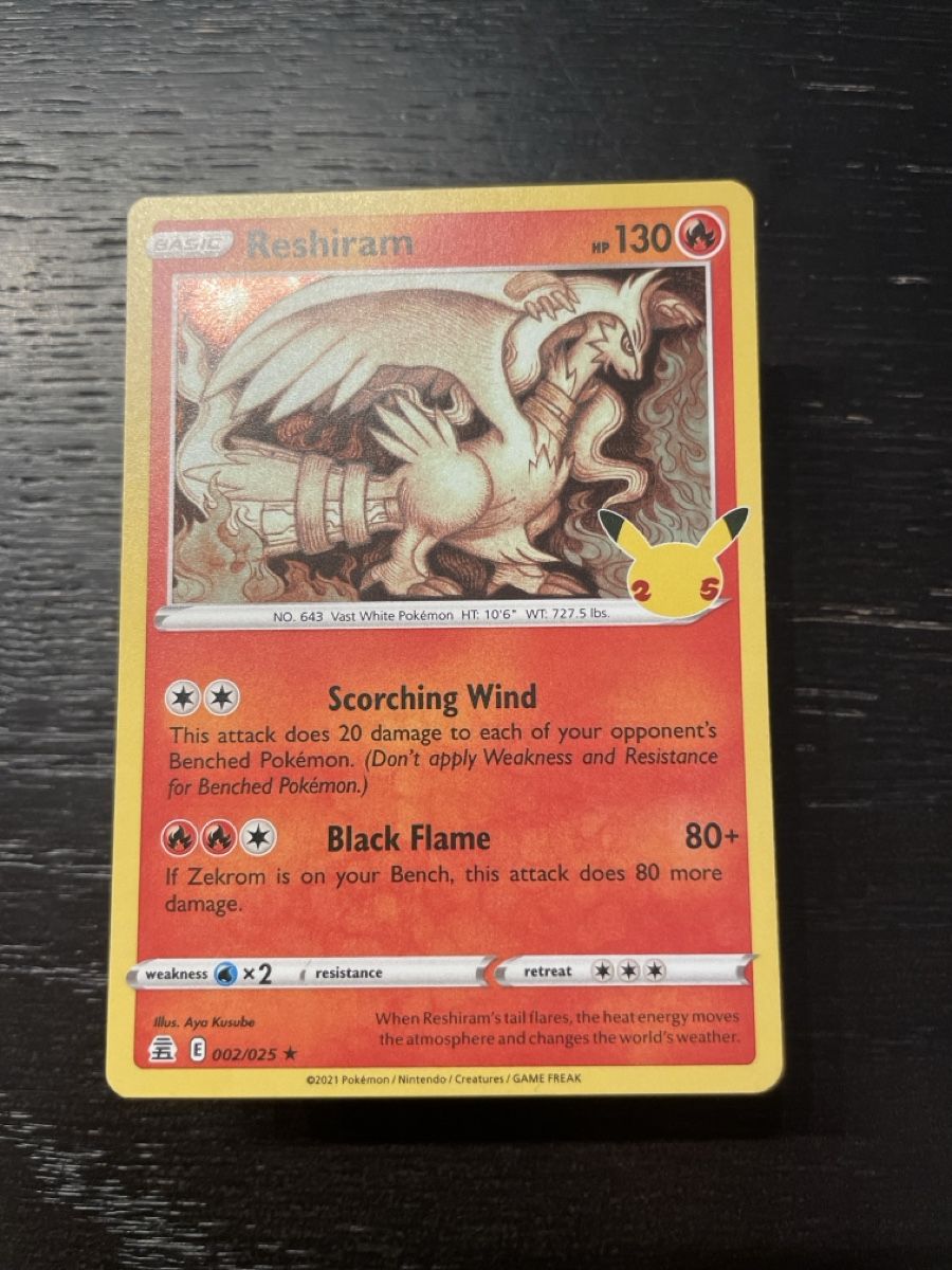 Pokémon Carte collezionabili: Reshiram 002/025 celebrations holo pokemon – Usato da Hugelshofen venduto da Suimosa