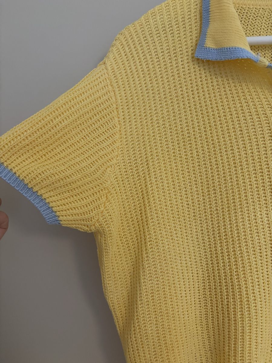 Tops: Kurzer Damen Strickshirt Gelb Grösse L – Neuf avec emballage d'origine à Arbon par Viktoriaa 1