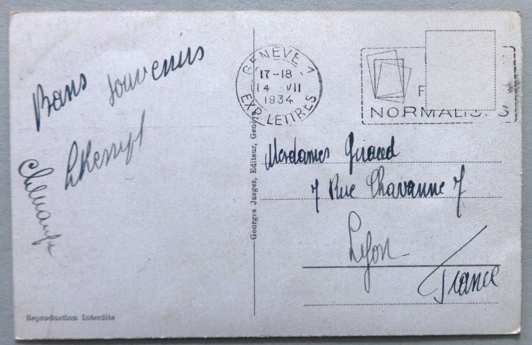 Cartoline postali: Genève - La Rade et le Mont-Blanc – Difettoso da Fétigny venduto da Billy2miny 1