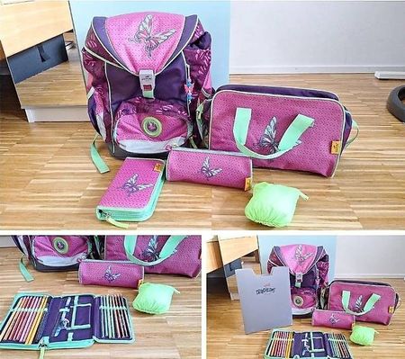 ErgoFlex Superlight Schulthek Set: DerDieDas "Papillon"