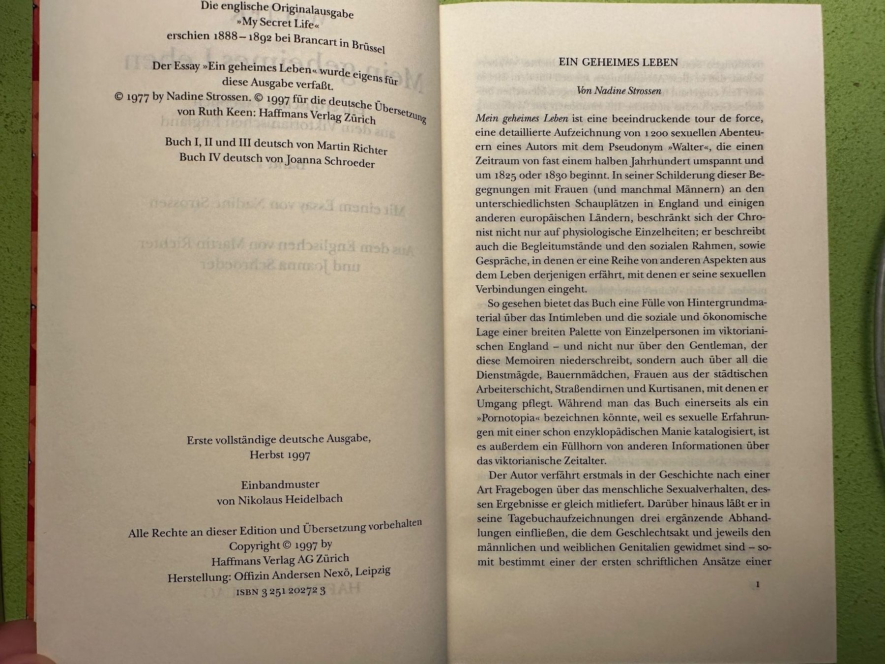 Libri: Walter: Mein geheimes Leben. – Usato da Zürich venduto da allp 2