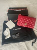 Chanel Classic Mini Flap Bag in Red/Raspberry colour