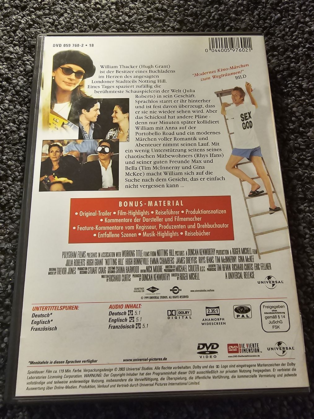 Tutti i DVDs: Notting Hill (21218) – Usato da Ruswil venduto da jan_bxl5 1