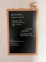 Schwarze-Tafel mit Holzrahmen, B/H: 40/60 cm