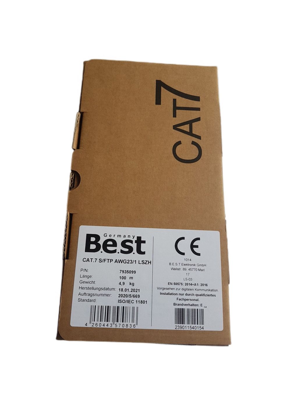 Cavi: Cat7 Netzwerkkabel 100m 1000MHz Abrollbox – Nuovo e nell'imballaggio originale da Perlen venduto da shelbycobra 4