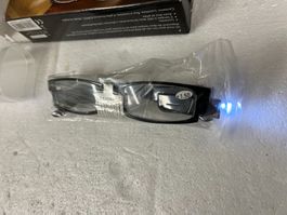 Brille mit LED-Lesebrille + 1.5 Dioptr.